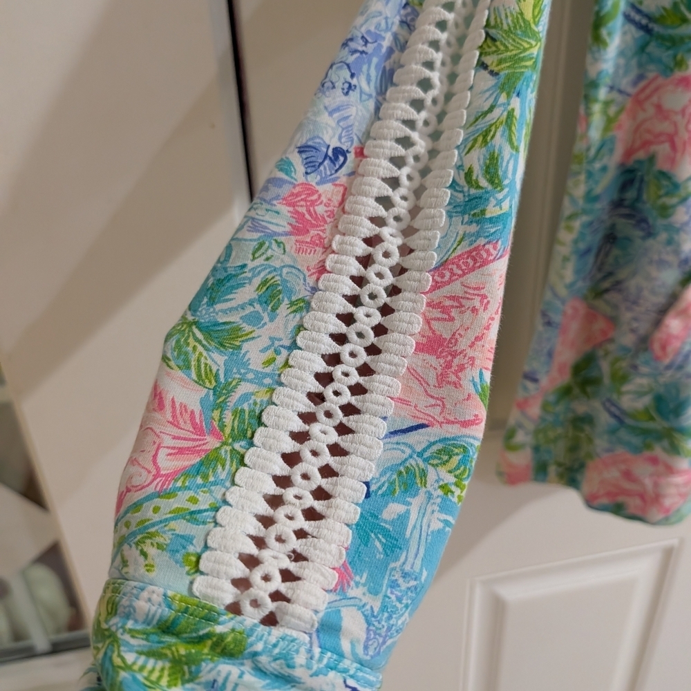 Lily Pulitzer Floral Quarter-Zip Pullover - Picture 3 of 5